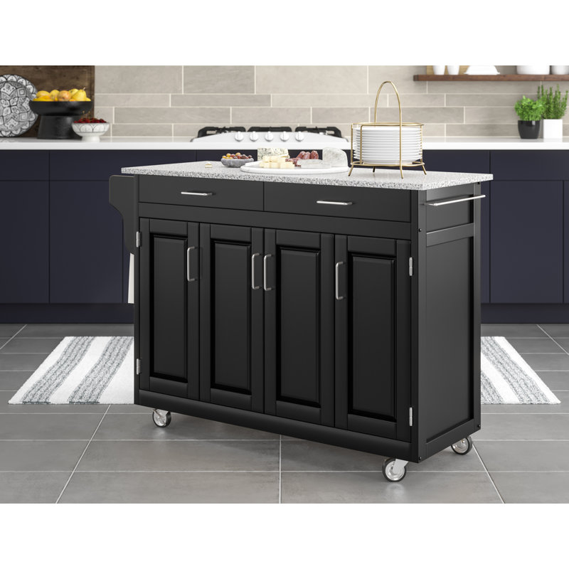 Red Barrel Studio® Littrell Granite Kitchen Island & Reviews Wayfair